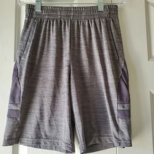 Tekgear Boys Medium Light Grey Shorts w/ Dark Grey Stripe